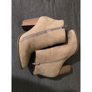 Heeled Tan Booties - LIKE NEW